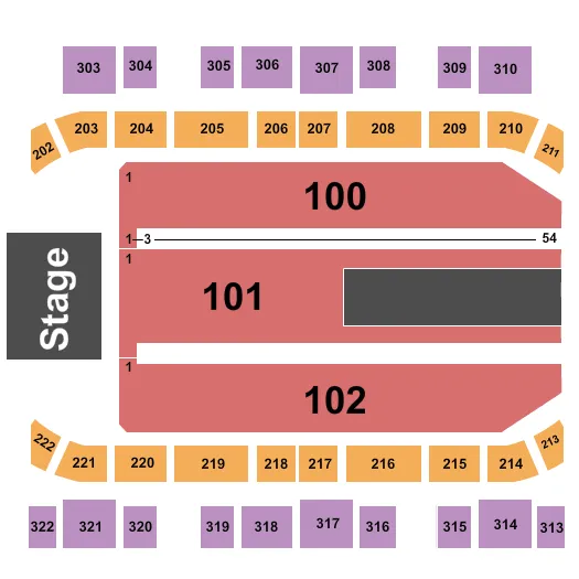 END STAGE Seating Map Seating Chart