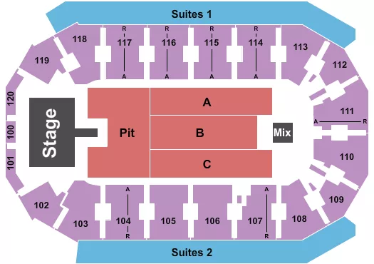 ENDSTAGE GA PIT CATW Seating Map Seating Chart