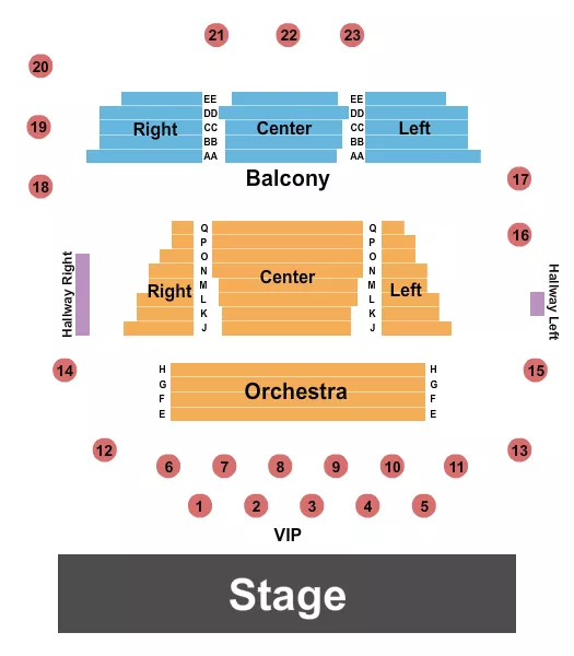 THE GRAND OPERA HOUSE IA ENDSTAGE 1 Seating Map Seating Chart