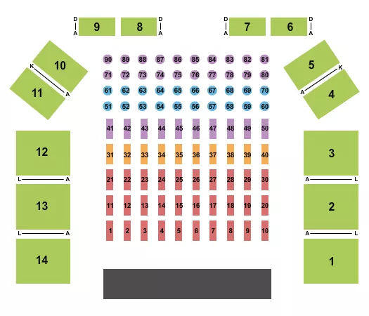ENDSTAGE Seating Map Seating Chart