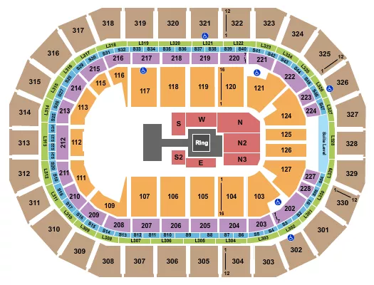 AEW Seating Map Seating Chart