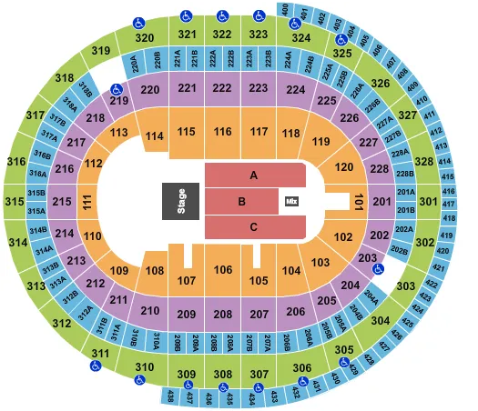 BLUE RODEO Seating Map Seating Chart
