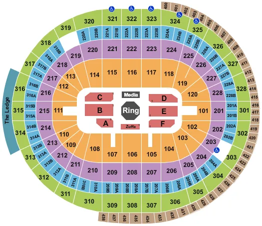 UFC Seating Map Seating Chart