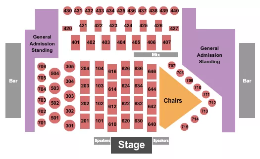 CANYON CLUB AGOURA HILLS ENDSTAGE RSVD TABLES 3 Seating Map Seating Chart