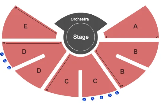 HALFHOUSE CENTERSTAGE Seating Map Seating Chart