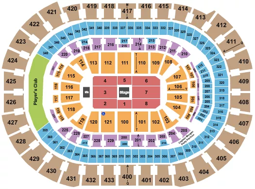 CENTER STAGE 1 Seating Map Seating Chart