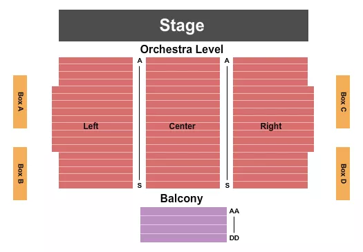 END STAGE Seating Map Seating Chart