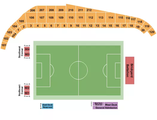 SOCCER 2 Seating Map Seating Chart