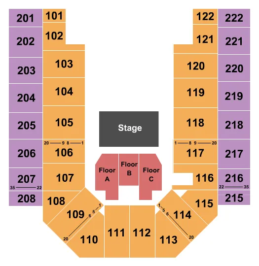 CELTIC WOMAN Seating Map Seating Chart