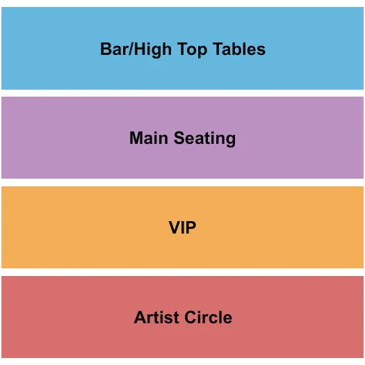 CATALINA BAR GRILL ARTIST CIRCLE VIP MAIN BAR Seating Map Seating Chart