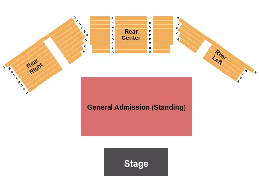 CEDAR CROSSING CASINO ENTERTAINMENT CENTER ENDSTAGE GA Seating Map Seating Chart