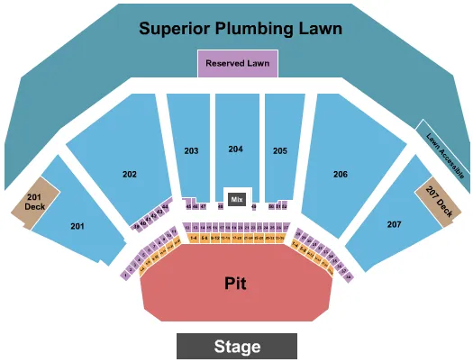 ENDSTAGE LARGE PIT 1 Seating Map Seating Chart