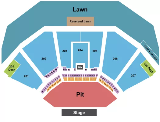ENDSTAGE LARGE PIT 2 Seating Map Seating Chart