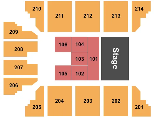SAWYER BROWN Seating Map Seating Chart