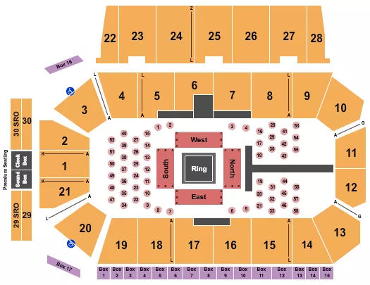 BOXING 2 Seating Map Seating Chart