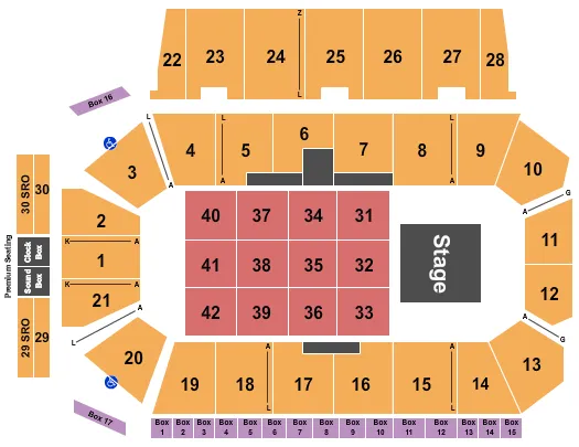 ENDSTAGE 2 Seating Map Seating Chart