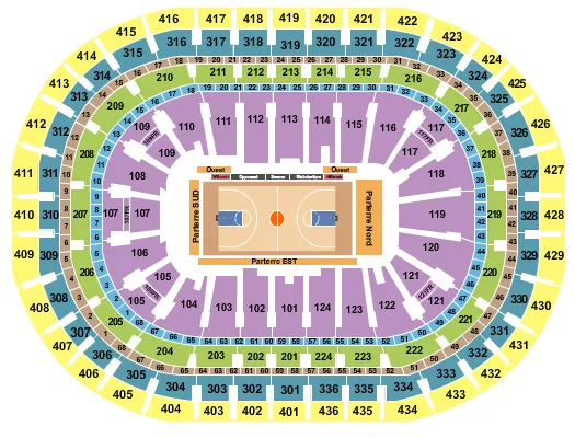 BASKETBALL GLOBETROTTERS Seating Map Seating Chart