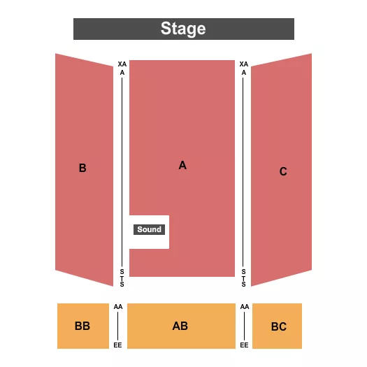 END STAGE Seating Map Seating Chart