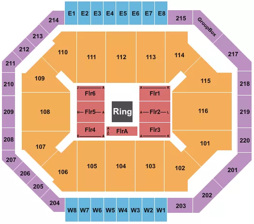 BOXING Seating Map Seating Chart