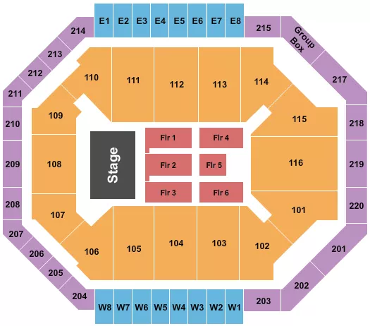 ENDSTAGE 2 Seating Map Seating Chart