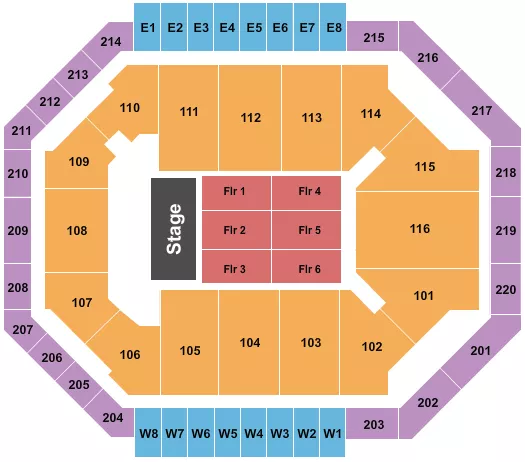 END STAGE Seating Map Seating Chart
