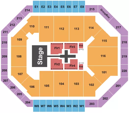 TOBYMAC Seating Map Seating Chart