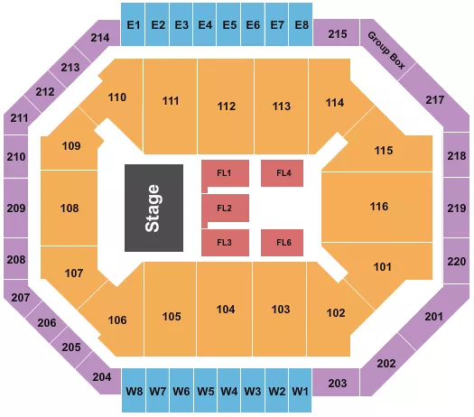 ENDSTAGE NO 5 Seating Map Seating Chart