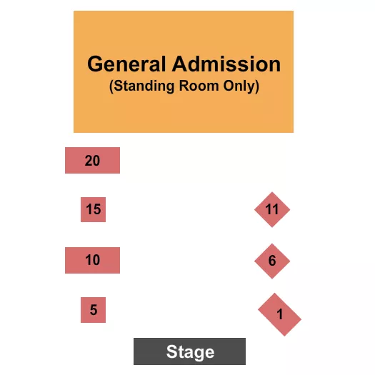 GA TABLE 1 Seating Map Seating Chart