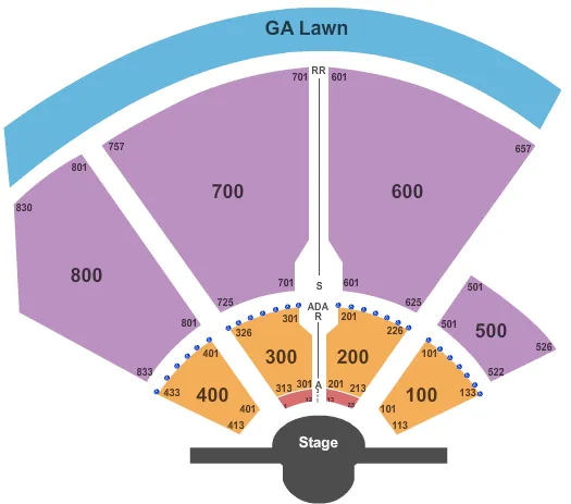 END STAGE Seating Map Seating Chart