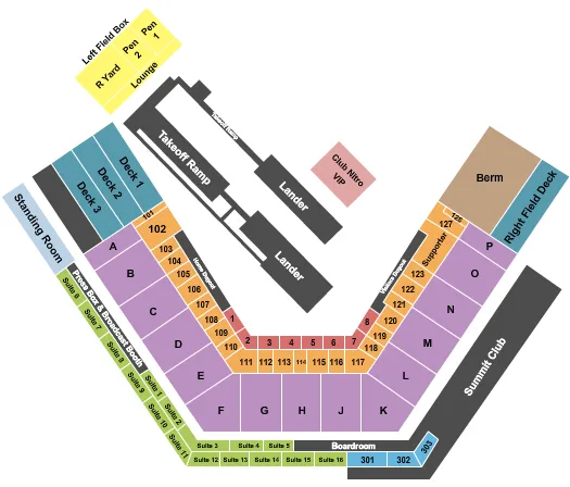 NITRO CIRCUS Seating Map Seating Chart