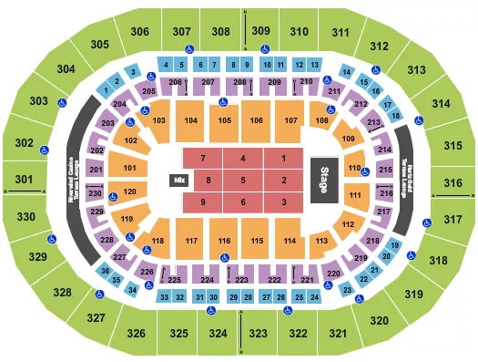 ENDSTAGE 8 Seating Map Seating Chart