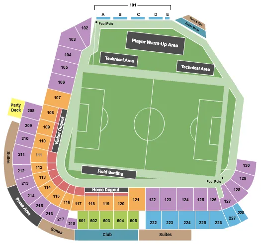SOCCER 2 Seating Map Seating Chart