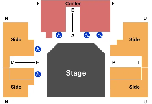 CINCINNATI PLAYHOUSE IN THE PARK ROSENTHAL SHELTERHOUSE THEATRE END STAGE SIDE Seating Map Seating Chart