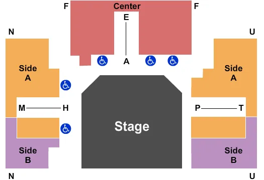 CINCINNATI PLAYHOUSE IN THE PARK ROSENTHAL SHELTERHOUSE THEATRE END STAGE Seating Map Seating Chart