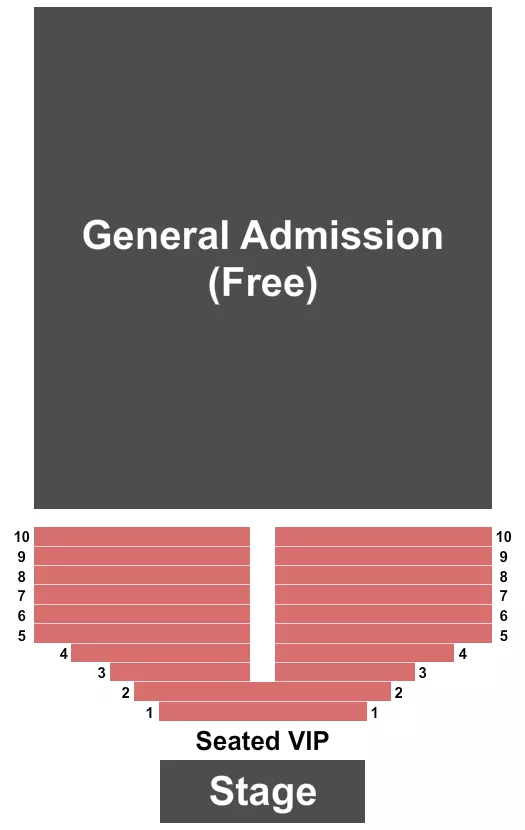 VIP SEATING FREE GA Seating Map Seating Chart