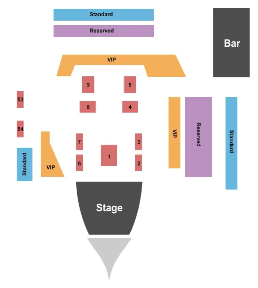 CLEOPATRAS BARGE AT CAESARS PALACE ENDSTAGE 4 Seating Map Seating Chart