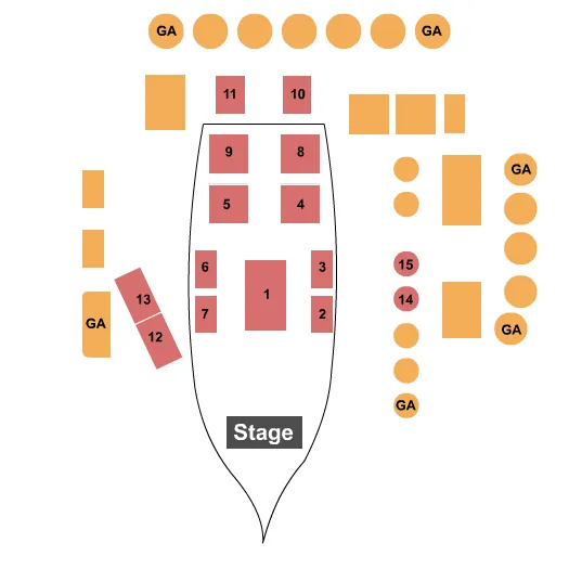 CLEOPATRAS BARGE AT CAESARS PALACE END STAGE2 Seating Map Seating Chart