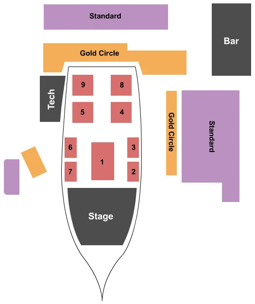 CLEOPATRAS BARGE AT CAESARS PALACE ENDSTAGE 3 Seating Map Seating Chart