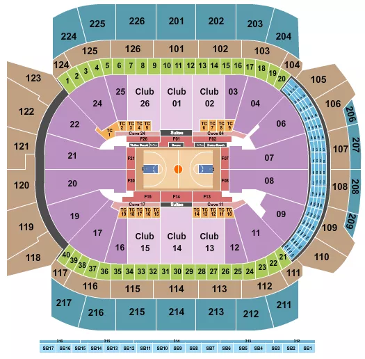BASKETBALL 2 Seating Map Seating Chart