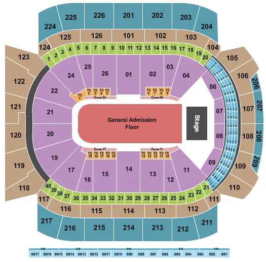 ENDSTAGE 2 Seating Map Seating Chart