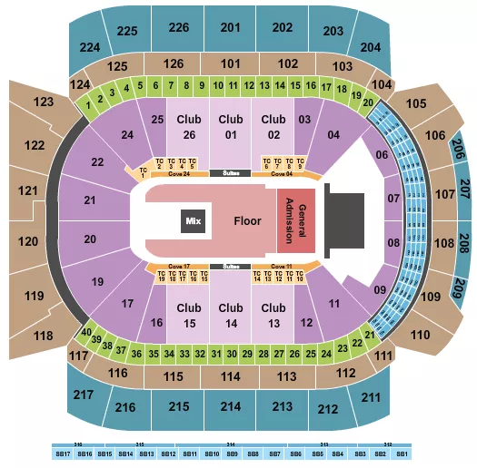 ENDSTAGE GA PIT Seating Map Seating Chart