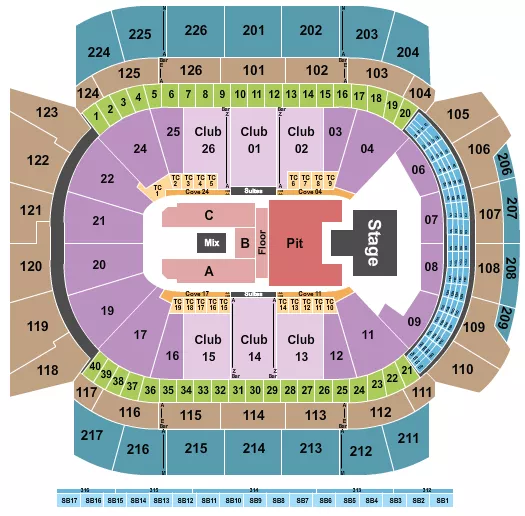 LIZZY MCALPINE Seating Map Seating Chart