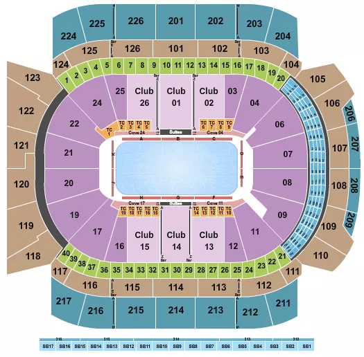 STARS ON ICE Seating Map Seating Chart
