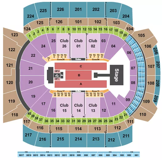 SUMMER WALKER Seating Map Seating Chart