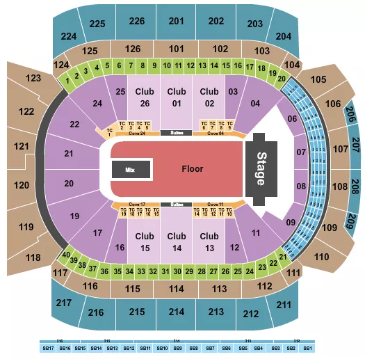 TSO 1 Seating Map Seating Chart