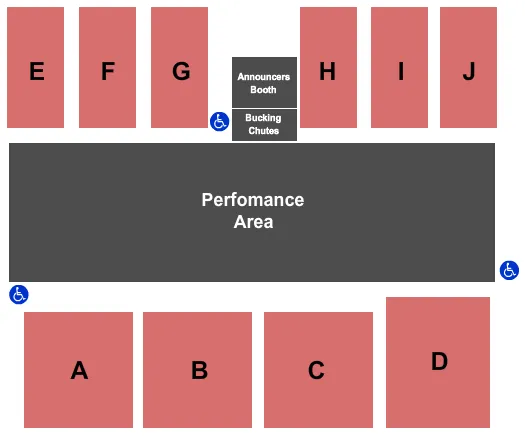RODEO Seating Map Seating Chart