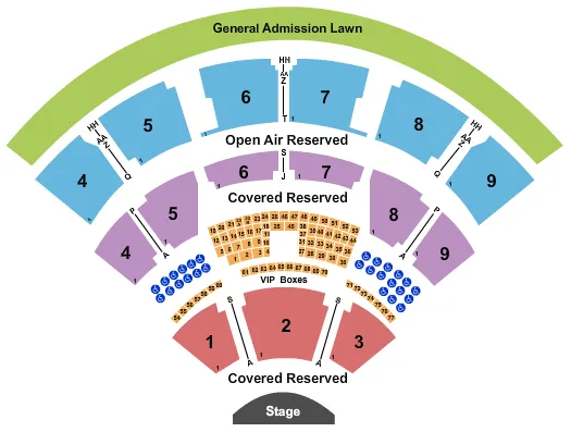END STAGE Seating Map Seating Chart