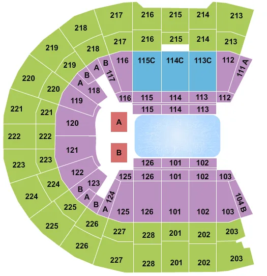 DISNEY ON ICE Seating Map Seating Chart