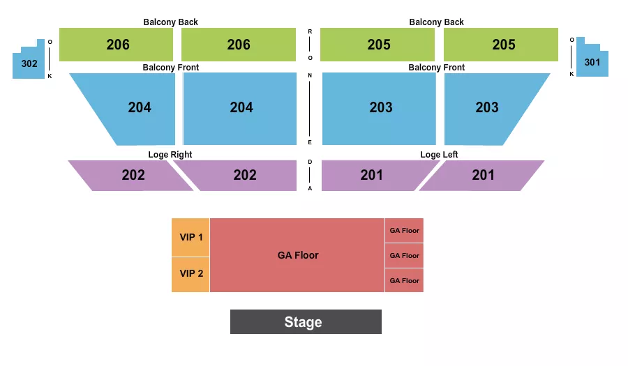 ENDSTAGE 5 Seating Map Seating Chart