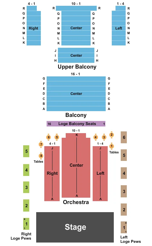 ENDSTAGE 2 Seating Map Seating Chart